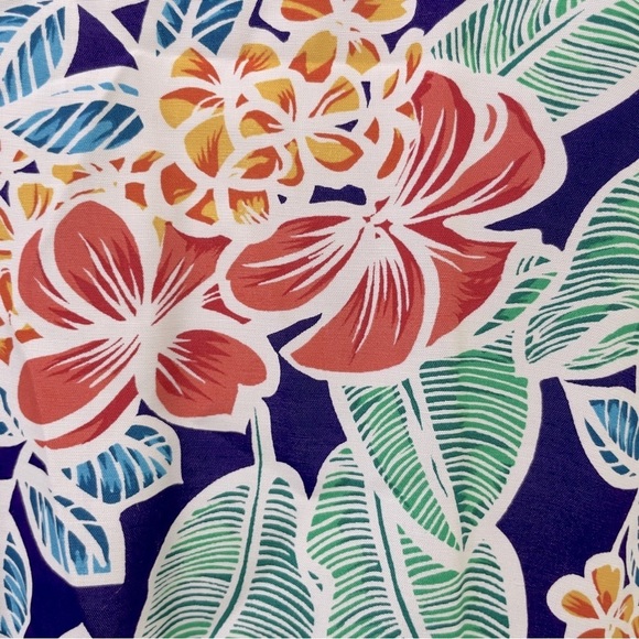 Talbots floral midi dress, button up and zipper back. Side tie wrap bottom sz 10 - Picture 9 of 13